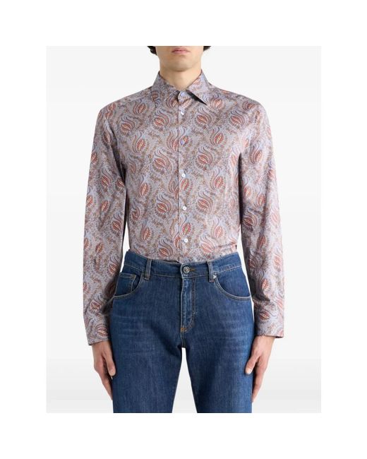 Etro Purple Casual Shirts for men