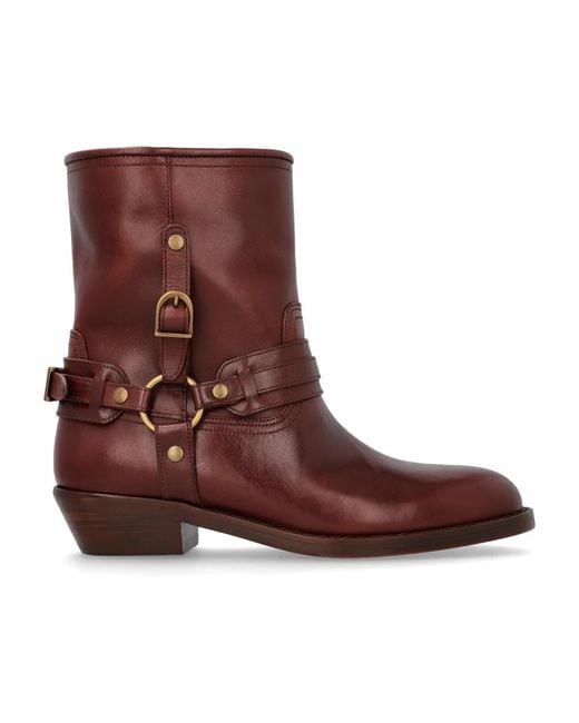 Isabel Marant Brown Cowboy & Biker Boots