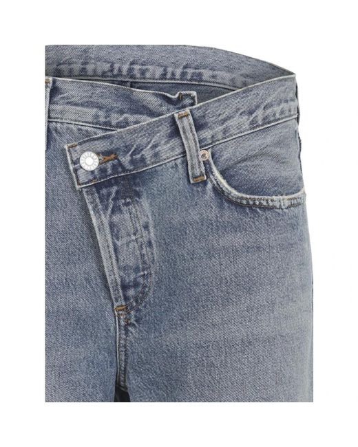 Agolde Blue Straight Jeans