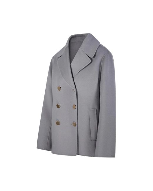 Max Mara Jassen ,Grijs ,Wol Margot Wool Jacket in het Gray