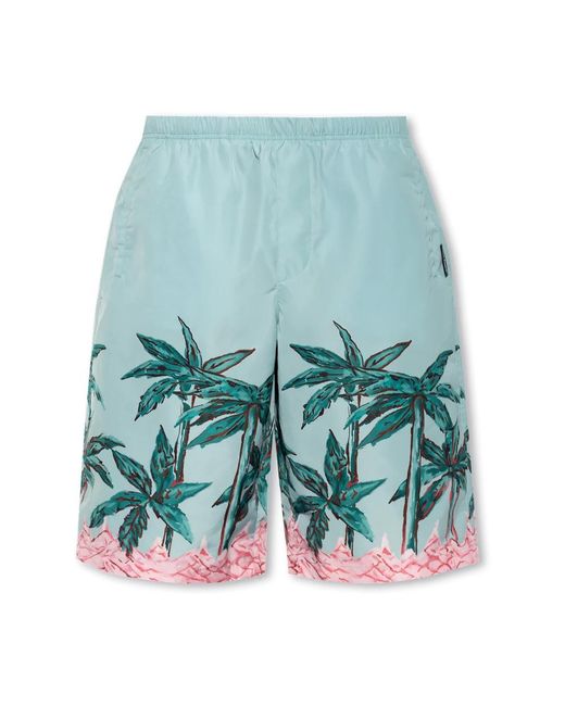 Palm Angels Blue Beachwear for men