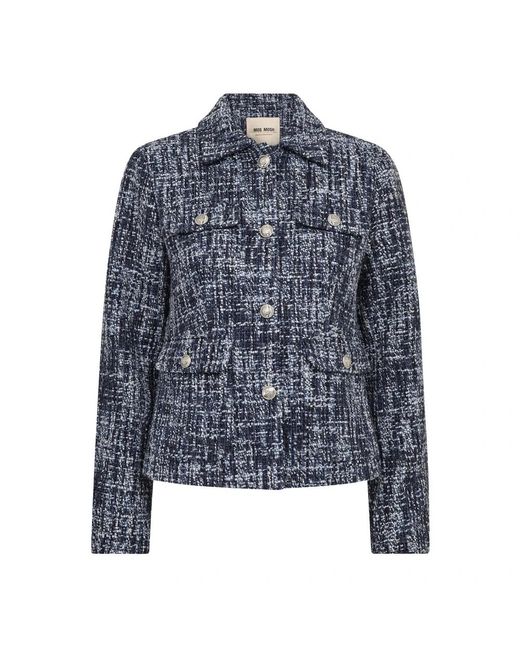 Mos Mosh Tweed Jas in het Blue