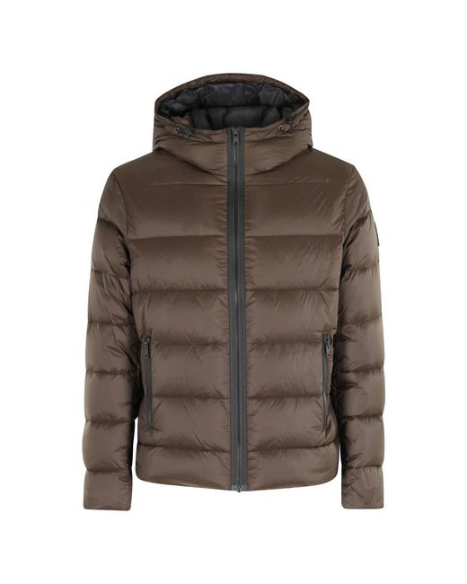 Fay Jassen ,Bruin ,Nylon Db Front Piuma Cappuccio in het Brown voor heren