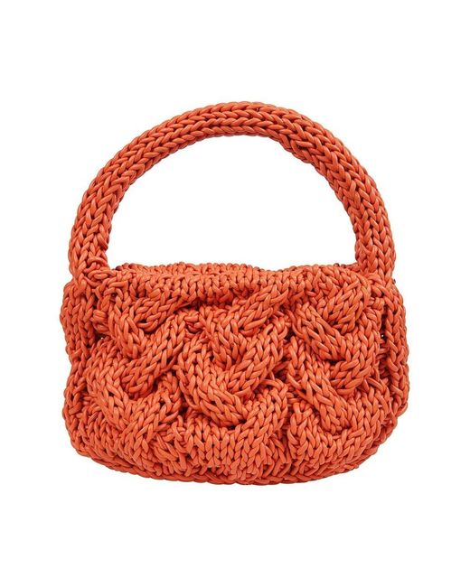J.W. Anderson Red Handgefertigte Geflochtene Lederhandtasche