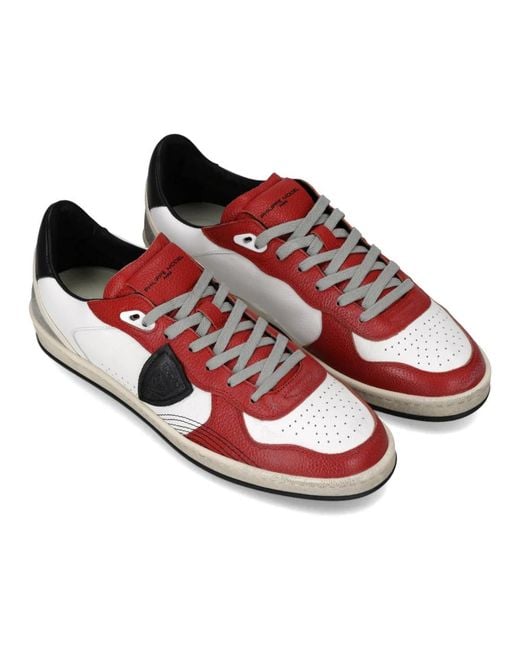 Philippe Model Red Sneakers for men
