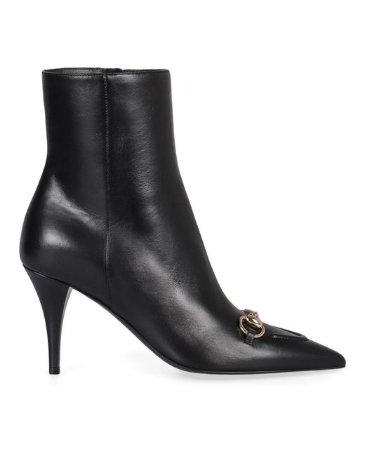 Gucci Black Ankle Boot Mit Horsebit