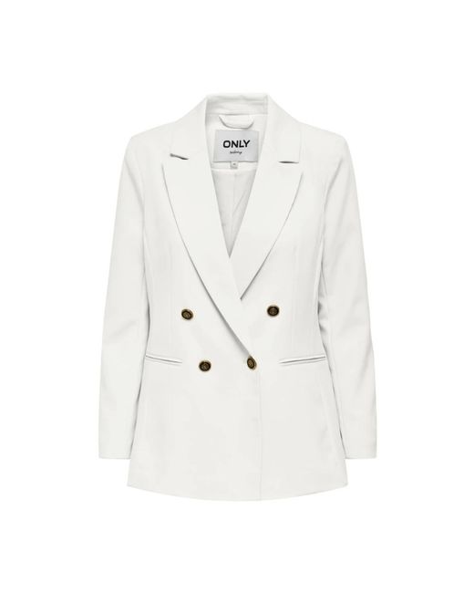 ONLY Jassen ,Wit ,Life Long Sleeves Fit Blazer Vrouwen in het White
