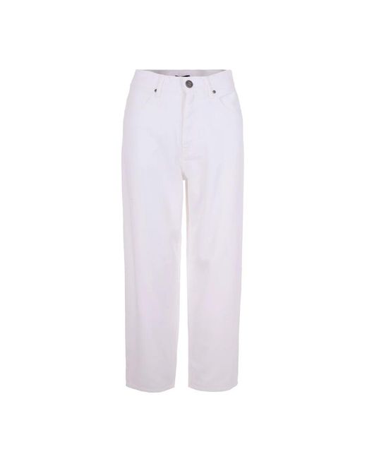 Pinko White Cropped Jeans
