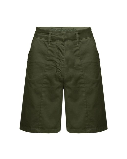 Bomboogie Green Casual Shorts