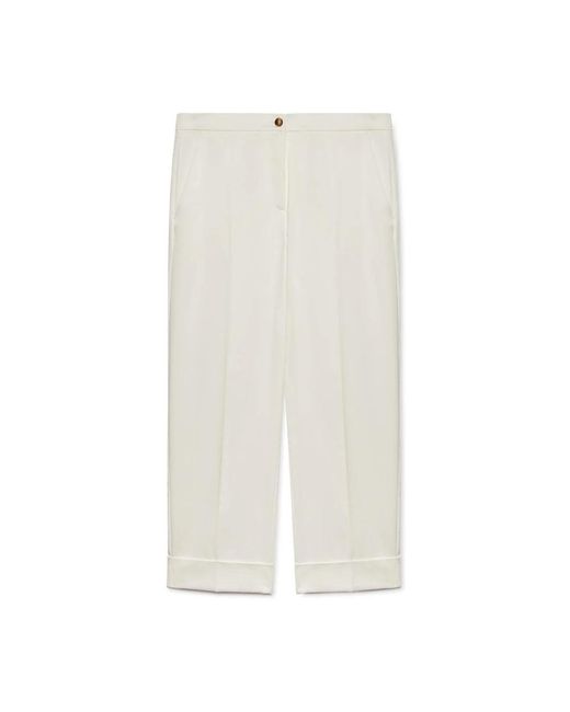 Pantalones capri en leche-blanco Elena Miro de color White