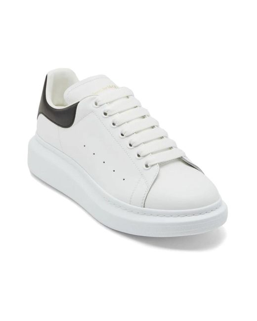 Alexander McQueen White Leder oversized gummisohle sneakers