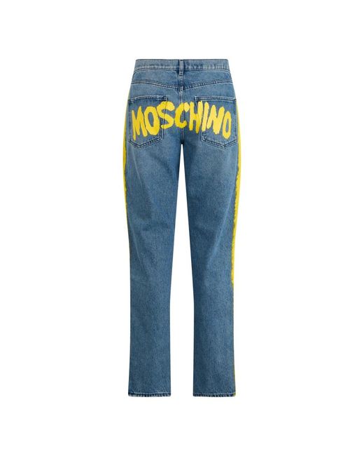 Moschino Blue Straight Fit Jeans for men
