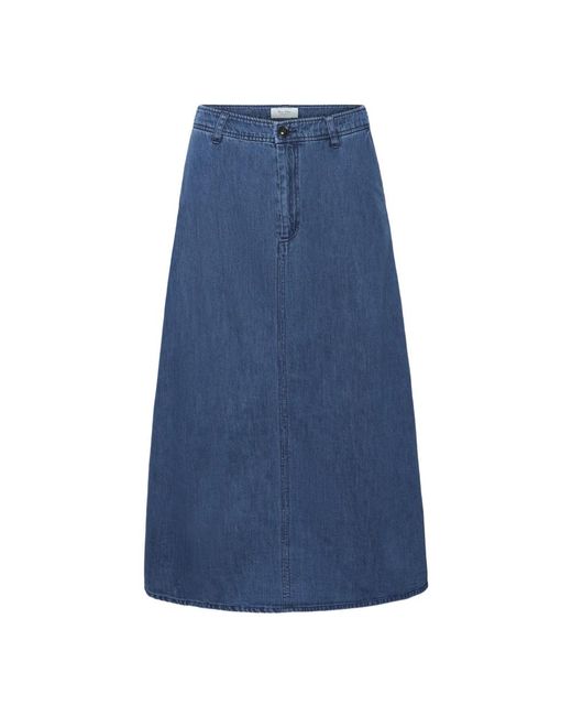 Part Two Denim A-Lijn Rok Donkerblauw in het Blue