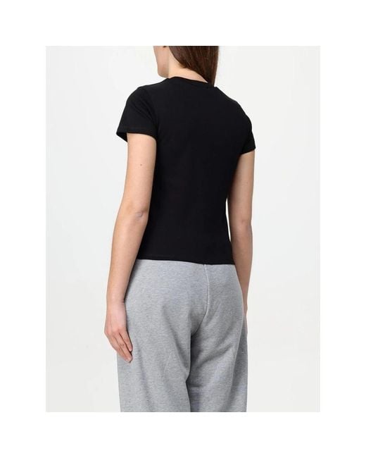 McQueen Tops ,Zwart ,Katoen Slim Fit T-Shirt Met Korte Mouwen in het Black