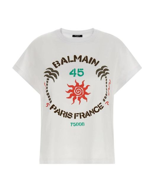 Balmain White T-Shirts