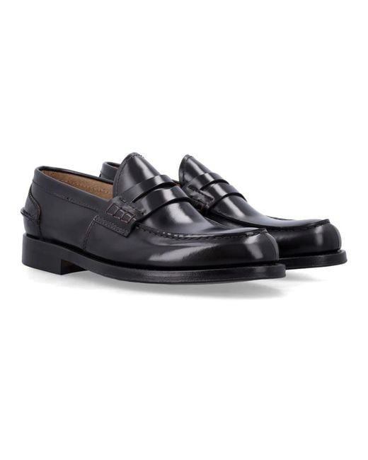 Green George Black Loafers for men