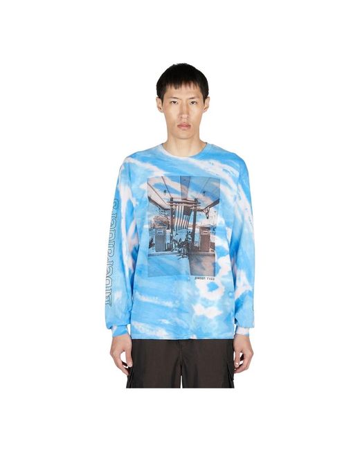 LIBERAIDERS Blue Long Sleeve T-Shirts for men