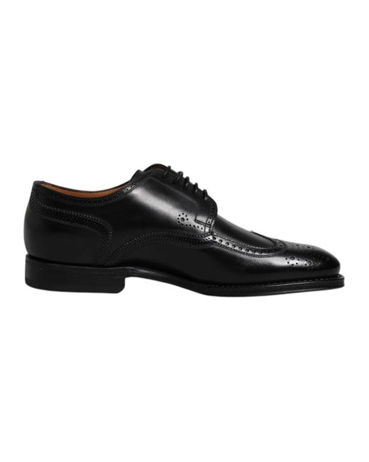 Dolce & Gabbana Zwarte Leren Wingtip Formele Schoenen in het Black voor heren