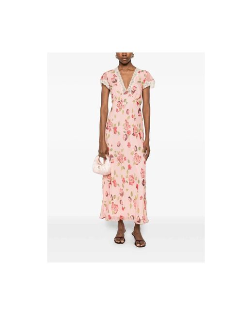 Rixo Kleedjes ,Veelkleurig ,Jurk in het Pink