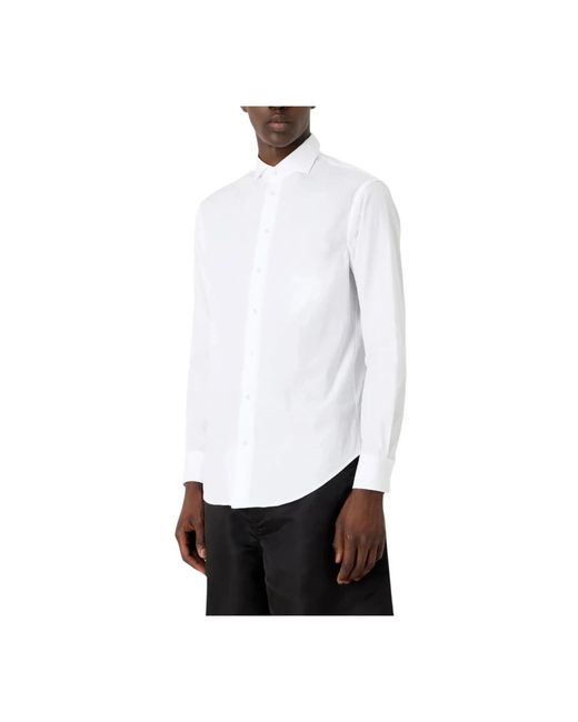 Emporio Armani White Formal Shirts for men