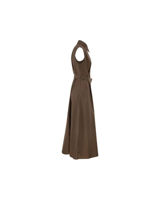 Brunello Cucinelli Brown Shirt Dresses
