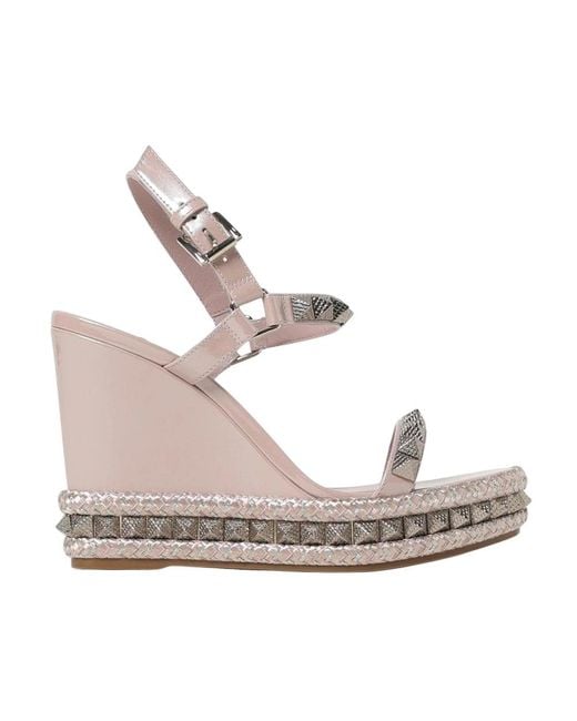 Wedges Christian Louboutin en coloris Gray