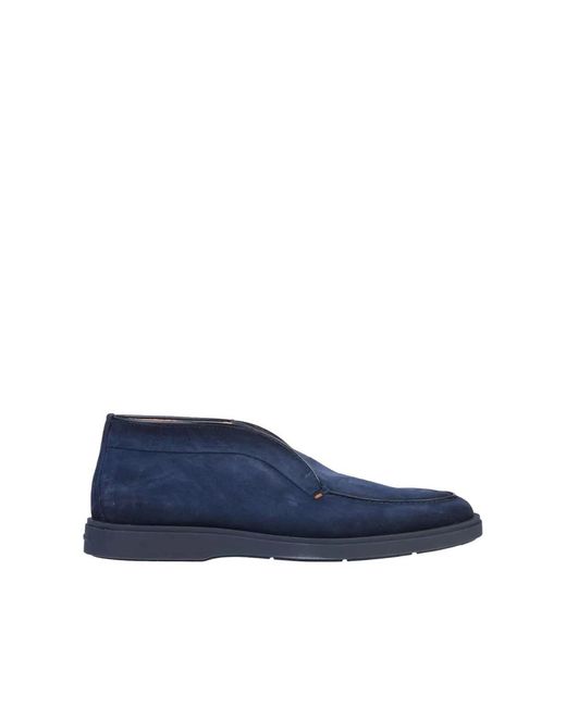 Santoni Blue Ankle Boots for men