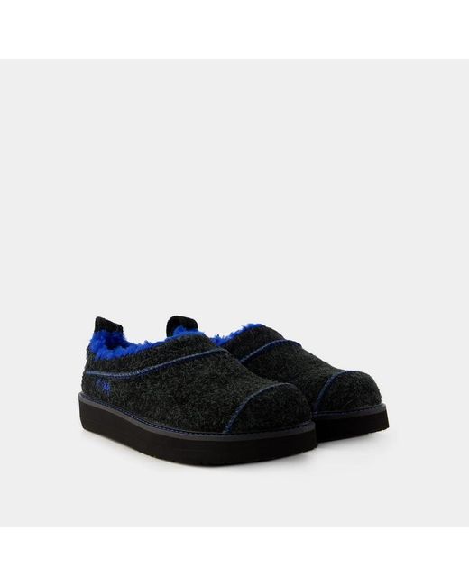 Adererror Schoenen ,Zwart ,Leer Zwarte Leren Slip-On Slides in het Black voor heren
