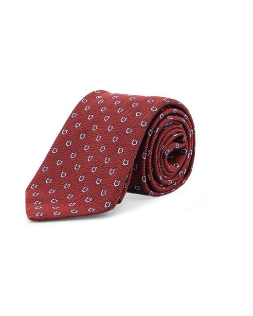 Ferragamo Red Ties for men