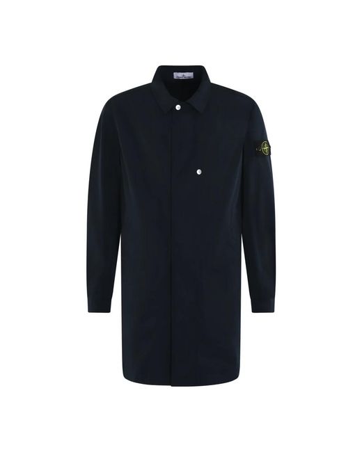 Single-Breasted Coats Stone Island de hombre de color Blue
