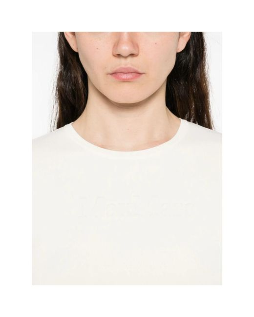 Max Mara White Round-Neck Knitwear