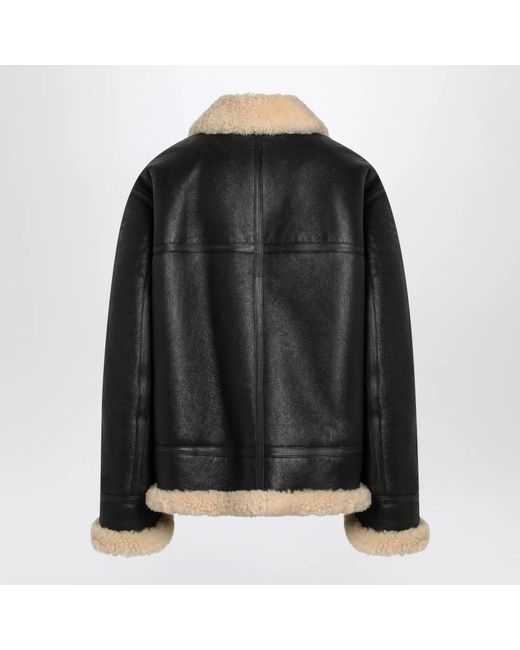 Saint Laurent Black Leather Jackets