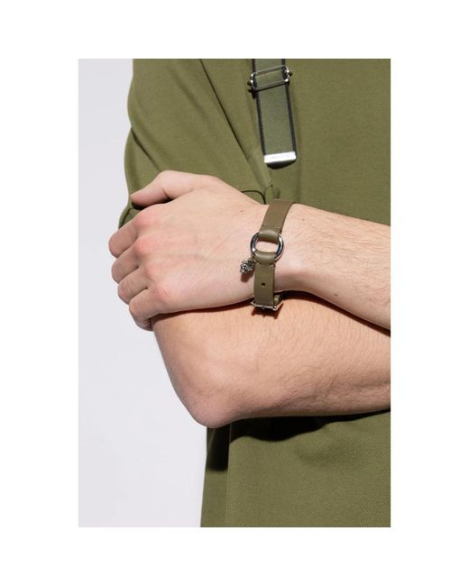 McQueen Skull Ring Armband in Natural für Herren