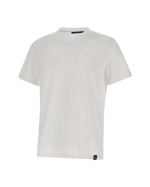 Kangra Tops ,Wit ,Katoen T-Shirt Met Ronde Hals Van Katoen in het White voor heren
