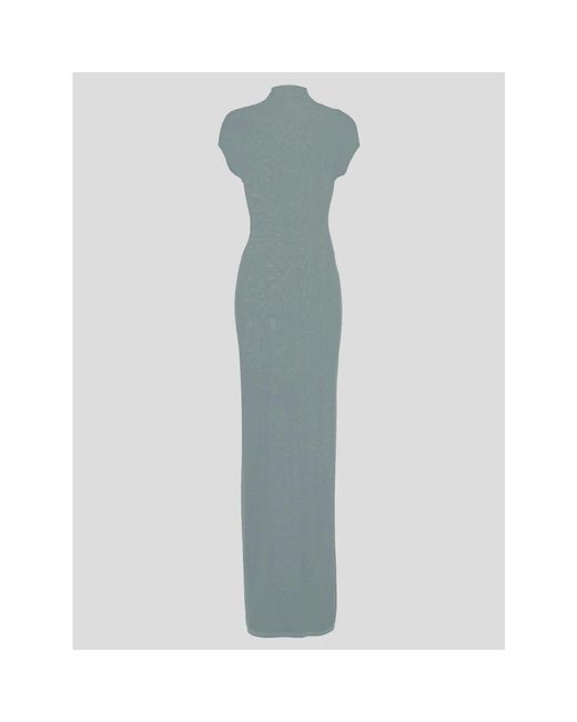 Alaïa Green Kaschmir Bodycon Kleid