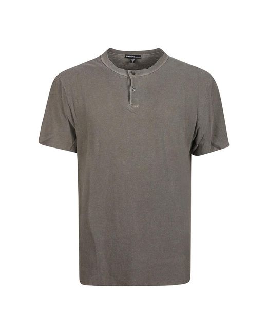 James Perse Slub Jersey T-Shirt Met Korte Mouwen in het Gray voor heren