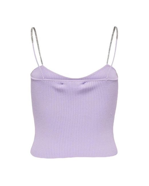 ONLY Purple Sleeveless Tops