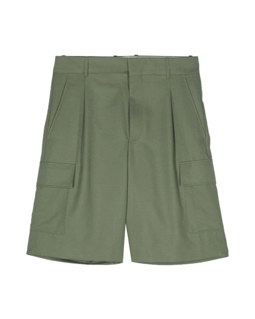 Cargo style khaki shorts di Drole de Monsieur in Green da Uomo