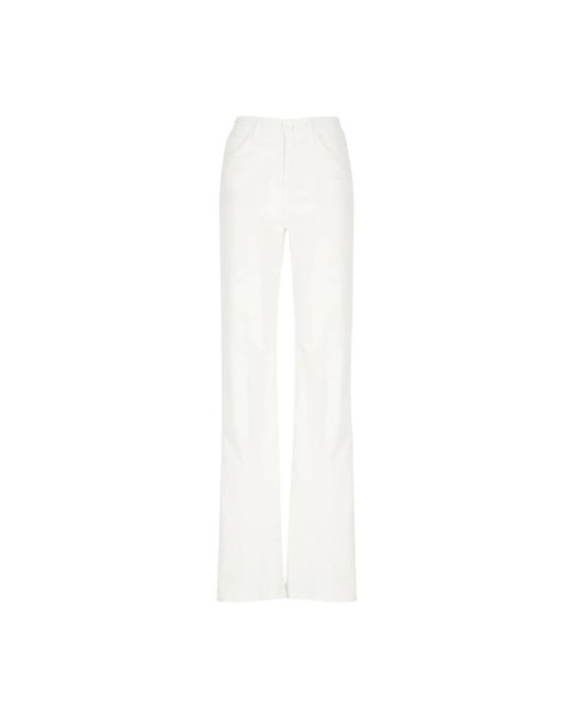 Wide Trousers Dondup de color White
