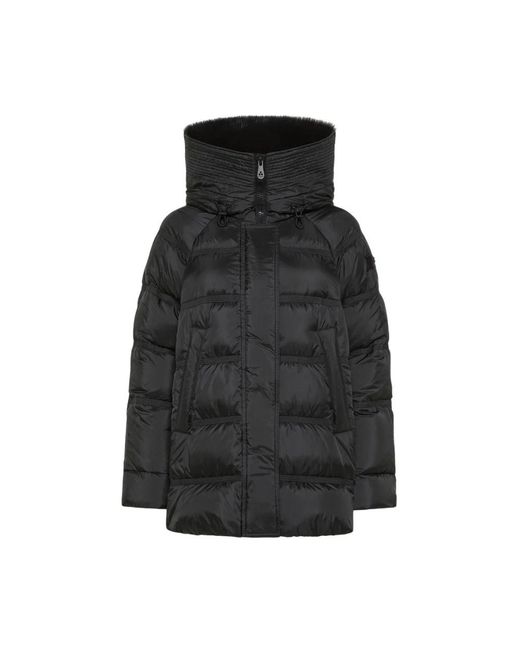 Peuterey Jassen ,Zwart ,Polyester Takan Mid Fur in het Black