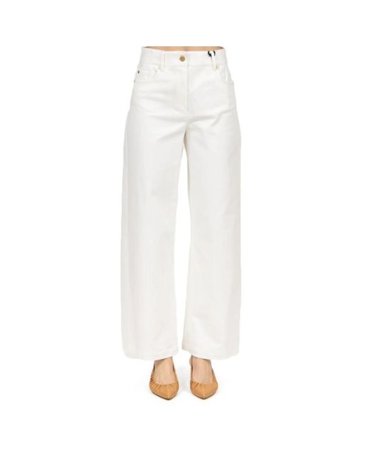Max Mara Women's White Wide Pants