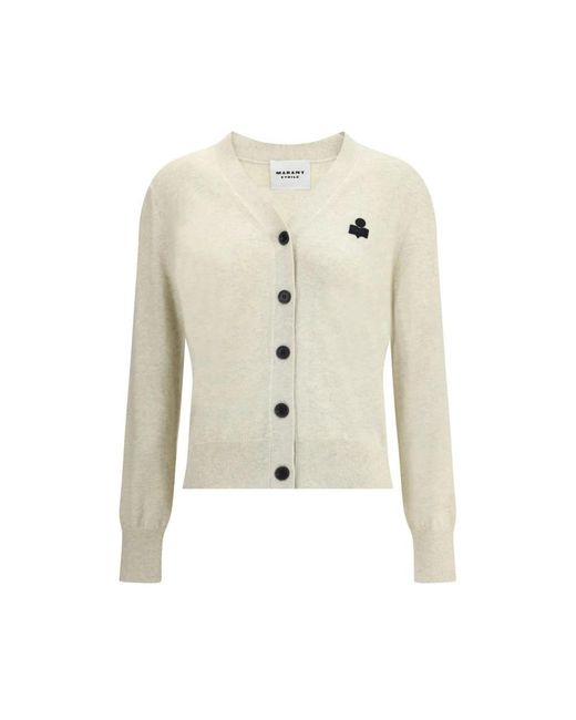 Isabel Marant Truien & Vesten ,Katoen Karina Cardigan Met V-Hals in het Natural