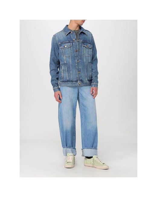 Golden Goose Deluxe Brand Blue Denim Jackets for men