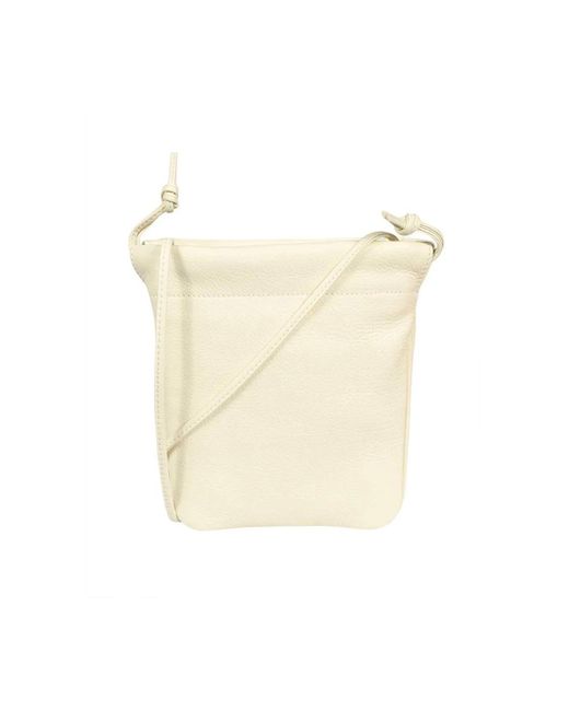 Il Bisonte Stijlvolle Leren Crossbodytas in het White