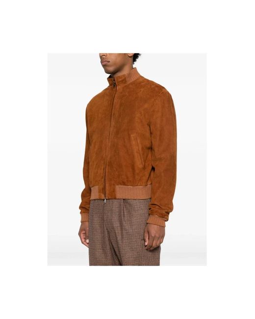 Leather Jackets Tagliatore de hombre de color Brown
