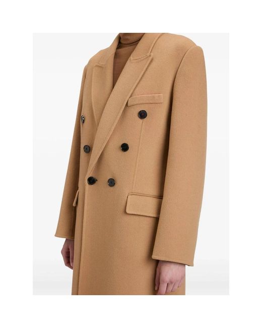 Victoria Beckham Natural Double-Breasted Coats