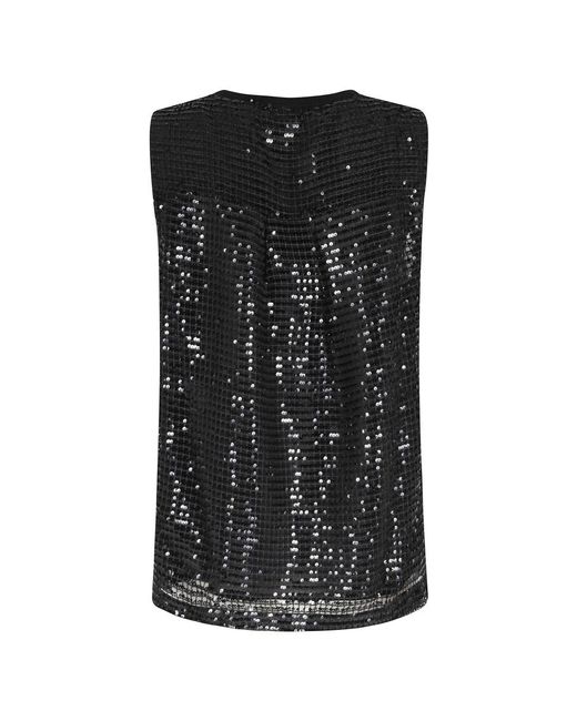 MEIMEIJ Black Sleeveless Tops