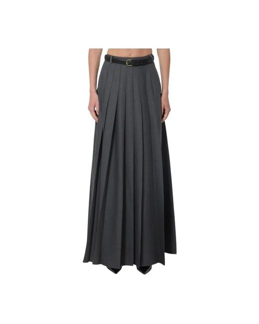 Maxi Skirts Self-Portrait de color Black
