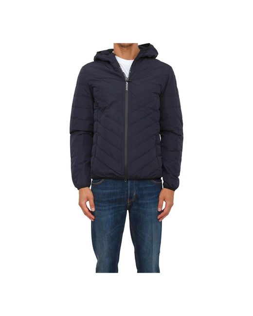 EA7 Blue Winter Jackets for men