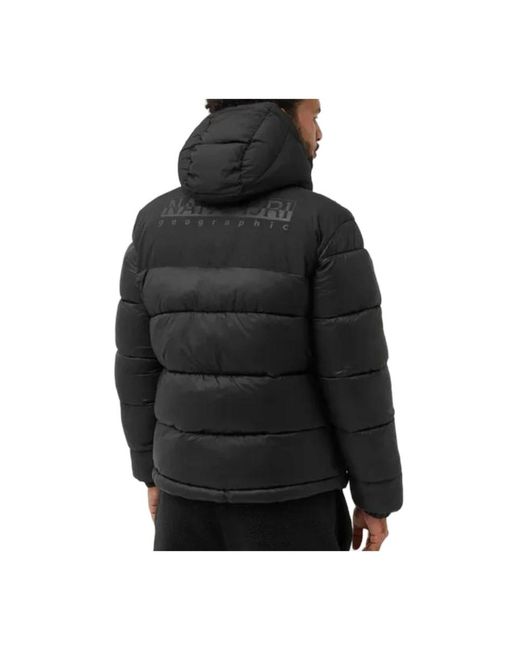 Napapijri Jassen ,Zwart ,Hooded Jacket Met Synthetische Vulling in het Black voor heren